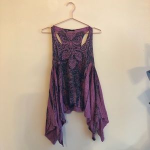 💝Purple & black patterned tank top